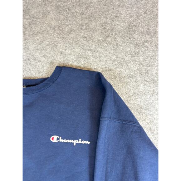 VINTAGE Y2K Champion Sweatshirt Mens XL Blue Crew Neck Streetwear Athleisure - Picture 4 of 5